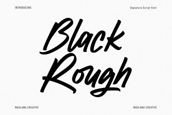 Black Rough Font: Bold Script for Modern Design