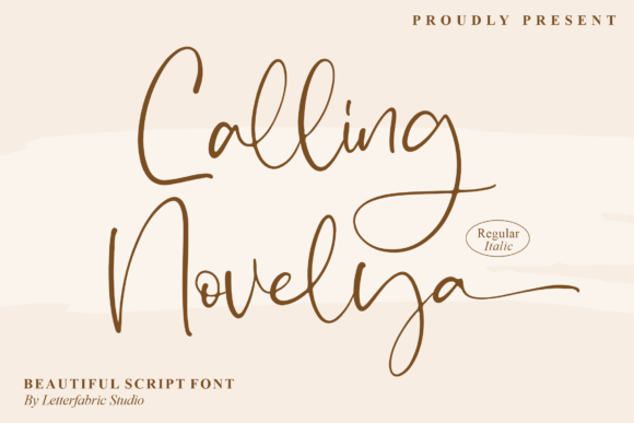 Calling Novelya: A Slim Handwritten Font for Business Branding