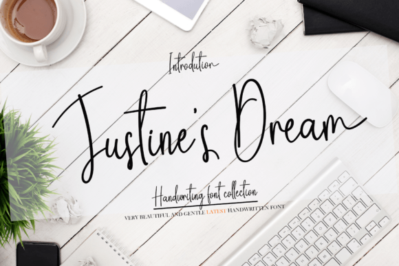 Justines Dream: A Luxury Handwritten Typeface for Web Design