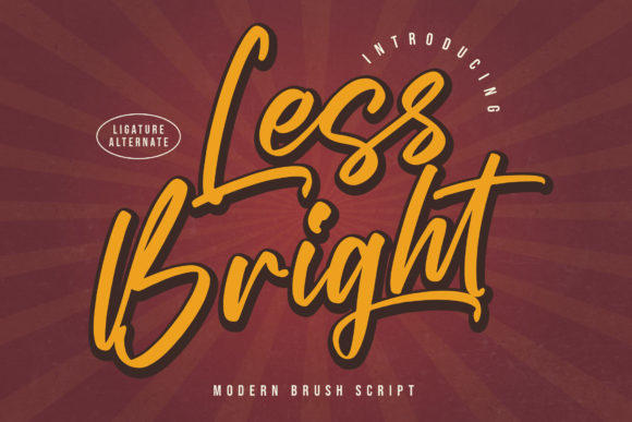 Less Bright Font: Elegant Script for Branding and Design