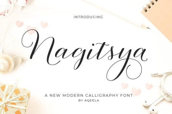 Nagitsya: A Sweet Calligraphy Font for Modern Editors