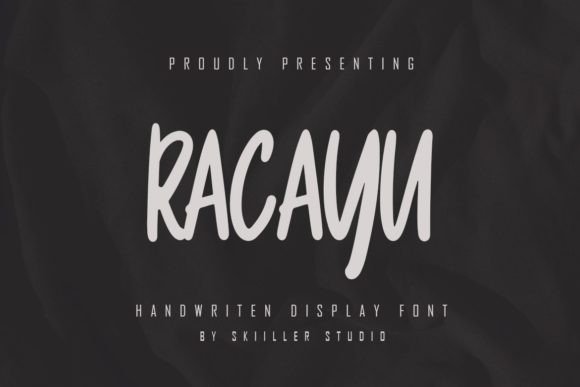 Racayu: A Bold Script Handwritten Font for Makers